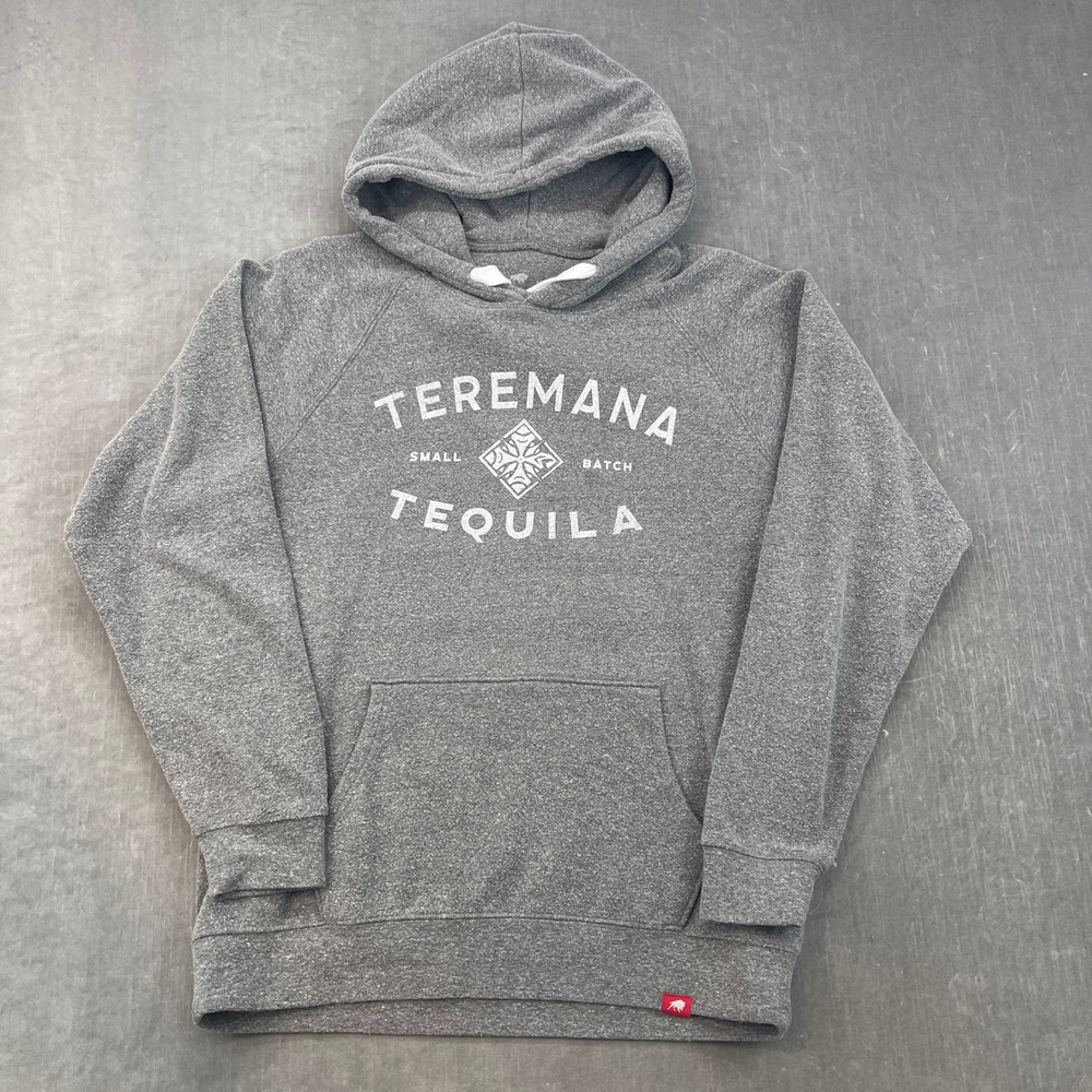 Teremana‎ Tequila Sportiqe Mens X-Large Grey Hoodie Raglan Tri-blend Sweatshirt